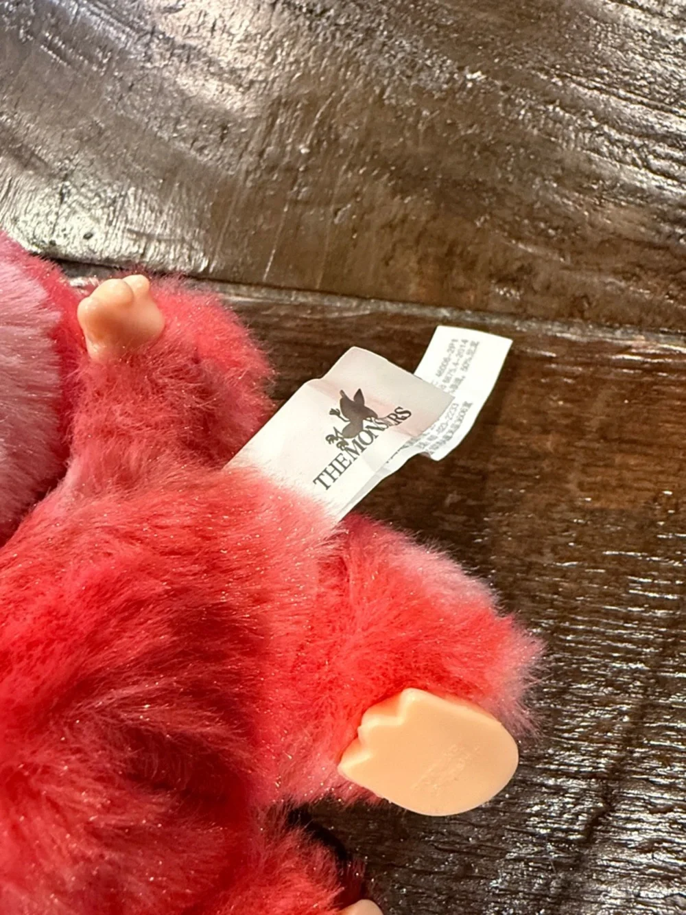 Plush Red Fuzzy Monster Toy - Cute Collectible Stuffed Animal